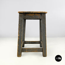 画像をギャラリービューアに読み込む, Industrial wooden stool, 1950s