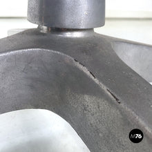 Charger l'image dans la galerie, Brown leather swivel armchair, 1950s