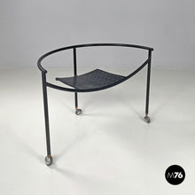 将图片加载到图库查看器,Black armchair Dr Sonderbar by Philippe Starck for XO, 1980s