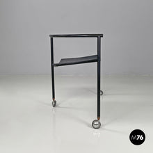 将图片加载到图库查看器,Black armchair Dr Sonderbar by Philippe Starck for XO, 1980s