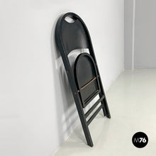 将图片加载到图库查看器,Black folding chair Tric by Achille and Pier Giacomo Castiglioni for Bonacina, 1960s