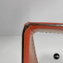 画像をギャラリービューアに読み込む, Red leather chairs Ed Archer by Philippe Starck for Driade, 1980s