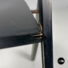 将图片加载到图库查看器,Black folding chair Tric by Achille and Pier Giacomo Castiglioni for Bonacina, 1960s