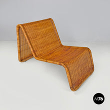 画像をギャラリービューアに読み込む, Rattan armchair P3 by Tito Agnoli for Bonacina, 1960s