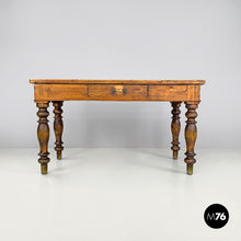 画像をギャラリービューアに読み込む, Wood and brass dining table, 1800s