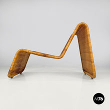 画像をギャラリービューアに読み込む, Rattan armchair P3 by Tito Agnoli for Bonacina, 1960s