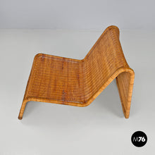 画像をギャラリービューアに読み込む, Rattan armchair P3 by Tito Agnoli for Bonacina, 1960s