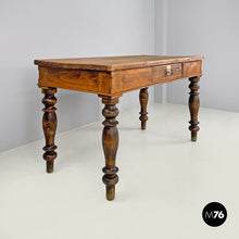 画像をギャラリービューアに読み込む, Wood and brass dining table, 1800s