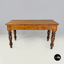 画像をギャラリービューアに読み込む, Wood and brass dining table, 1800s