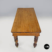 画像をギャラリービューアに読み込む, Wood and brass dining table, 1800s