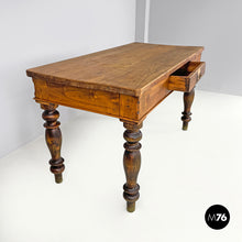 画像をギャラリービューアに読み込む, Wood and brass dining table, 1800s