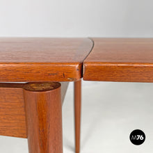 画像をギャラリービューアに読み込む, Wooden dining table with side extensions, 1960s