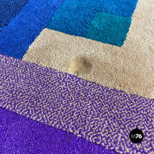 画像をギャラリービューアに読み込む, Rectangular carpet with geometric pattern by Ottavio Missoni for T&J Vestor, 1980s