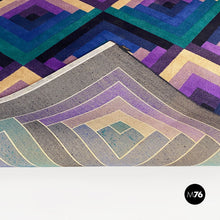 画像をギャラリービューアに読み込む, Rectangular carpet with geometric pattern by Ottavio Missoni for T&J Vestor, 1980s