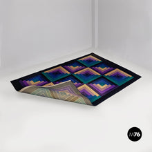 画像をギャラリービューアに読み込む, Rectangular carpet with geometric pattern by Ottavio Missoni for T&J Vestor, 1980s