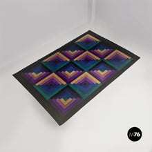 画像をギャラリービューアに読み込む, Rectangular carpet with geometric pattern by Ottavio Missoni for T&J Vestor, 1980s