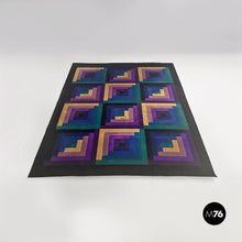 画像をギャラリービューアに読み込む, Rectangular carpet with geometric pattern by Ottavio Missoni for T&J Vestor, 1980s