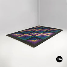 画像をギャラリービューアに読み込む, Rectangular carpet with geometric pattern by Ottavio Missoni for T&J Vestor, 1980s