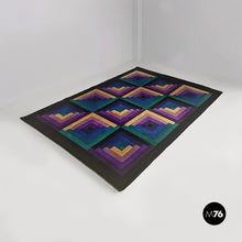 画像をギャラリービューアに読み込む, Rectangular carpet with geometric pattern by Ottavio Missoni for T&J Vestor, 1980s