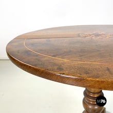 画像をギャラリービューアに読み込む, Wooden dining table with floral decoration, 1850s