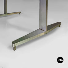 Load image into Gallery viewer, Aluminum coffee table with glass top, 1970s