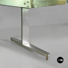 Load image into Gallery viewer, Aluminum coffee table with glass top, 1970s