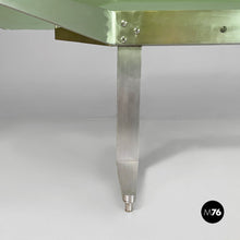 Load image into Gallery viewer, Aluminum coffee table with glass top, 1970s