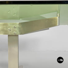 Load image into Gallery viewer, Aluminum coffee table with glass top, 1970s