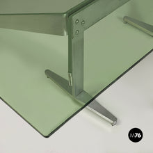 Load image into Gallery viewer, Aluminum coffee table with glass top, 1970s