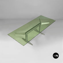 Load image into Gallery viewer, Aluminum coffee table with glass top, 1970s