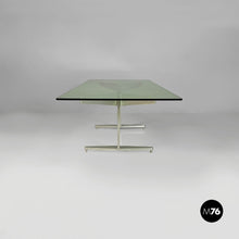 Load image into Gallery viewer, Aluminum coffee table with glass top, 1970s