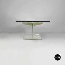 Load image into Gallery viewer, Aluminum coffee table with glass top, 1970s