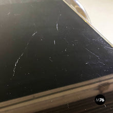 Load image into Gallery viewer, Steel and smoked glass dining table or desk, 1970s