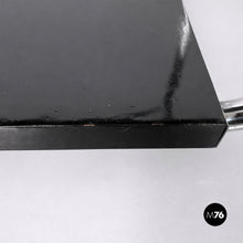 Load image into Gallery viewer, Cart in black wood, glass and steel, 1930s