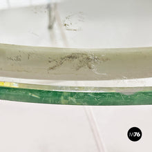 Load image into Gallery viewer, White wrought iron and glass garden table, 1960s