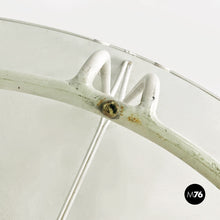 Load image into Gallery viewer, White wrought iron and glass garden table, 1960s