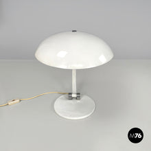 画像をギャラリービューアに読み込む, White metal table lamp, 1970s