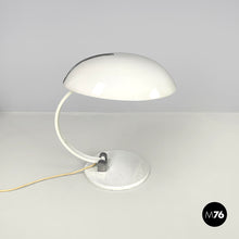 画像をギャラリービューアに読み込む, White metal table lamp, 1970s
