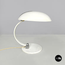 画像をギャラリービューアに読み込む, White metal table lamp, 1970s