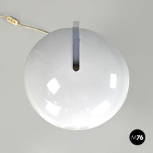 画像をギャラリービューアに読み込む, White metal table lamp, 1970s