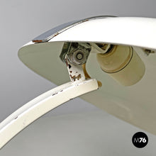 画像をギャラリービューアに読み込む, White metal table lamp, 1970s