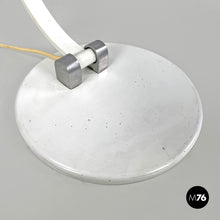 画像をギャラリービューアに読み込む, White metal table lamp, 1970s