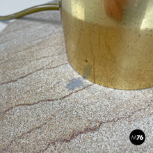 Charger l'image dans la galerie, Brass table lamp with a round beige marble base, 1970s