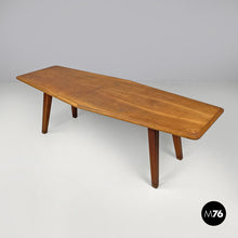 Load image into Gallery viewer, Wooden coffee table with pointed sides, 1960s