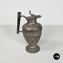 画像をギャラリービューアに読み込む, Silver plate and wood jug or teapot by SB&M, early 1900s