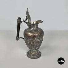 画像をギャラリービューアに読み込む, Silver plate and wood jug or teapot by SB&M, early 1900s