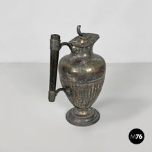 画像をギャラリービューアに読み込む, Silver plate and wood jug or teapot by SB&M, early 1900s