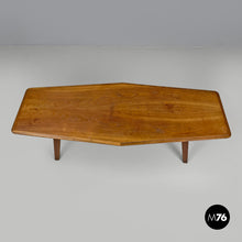 Load image into Gallery viewer, Wooden coffee table with pointed sides, 1960s