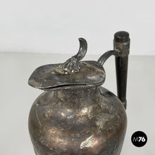 画像をギャラリービューアに読み込む, Silver plate and wood jug or teapot by SB&M, early 1900s