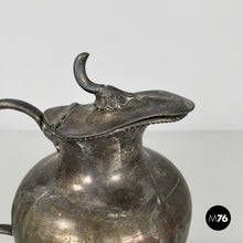 画像をギャラリービューアに読み込む, Silver plate and wood jug or teapot by SB&M, early 1900s